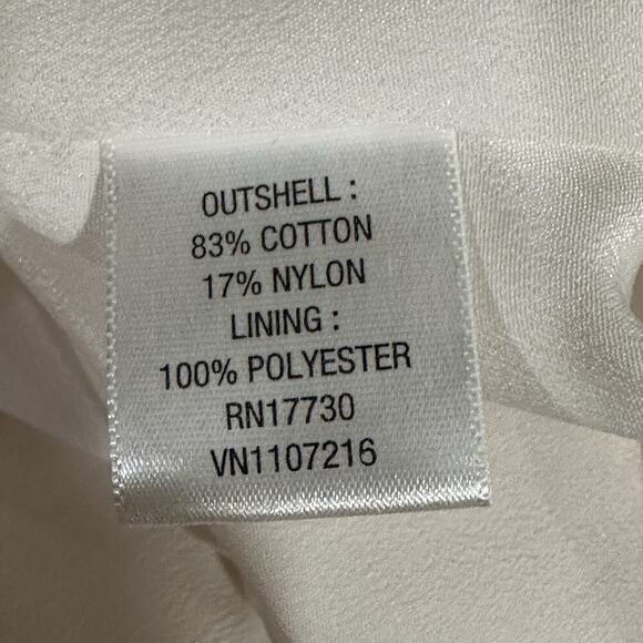 Merona Women’s 6 Off-White Lace Crochet One-Shoulder Dress Scallop‎ Hem Cocktail - Picture 11 of 13